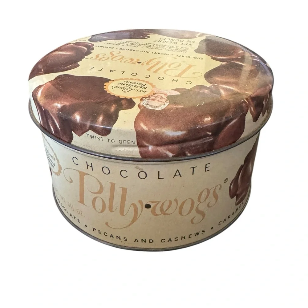 Chocolate Pollywogs Vintage Metal Tin